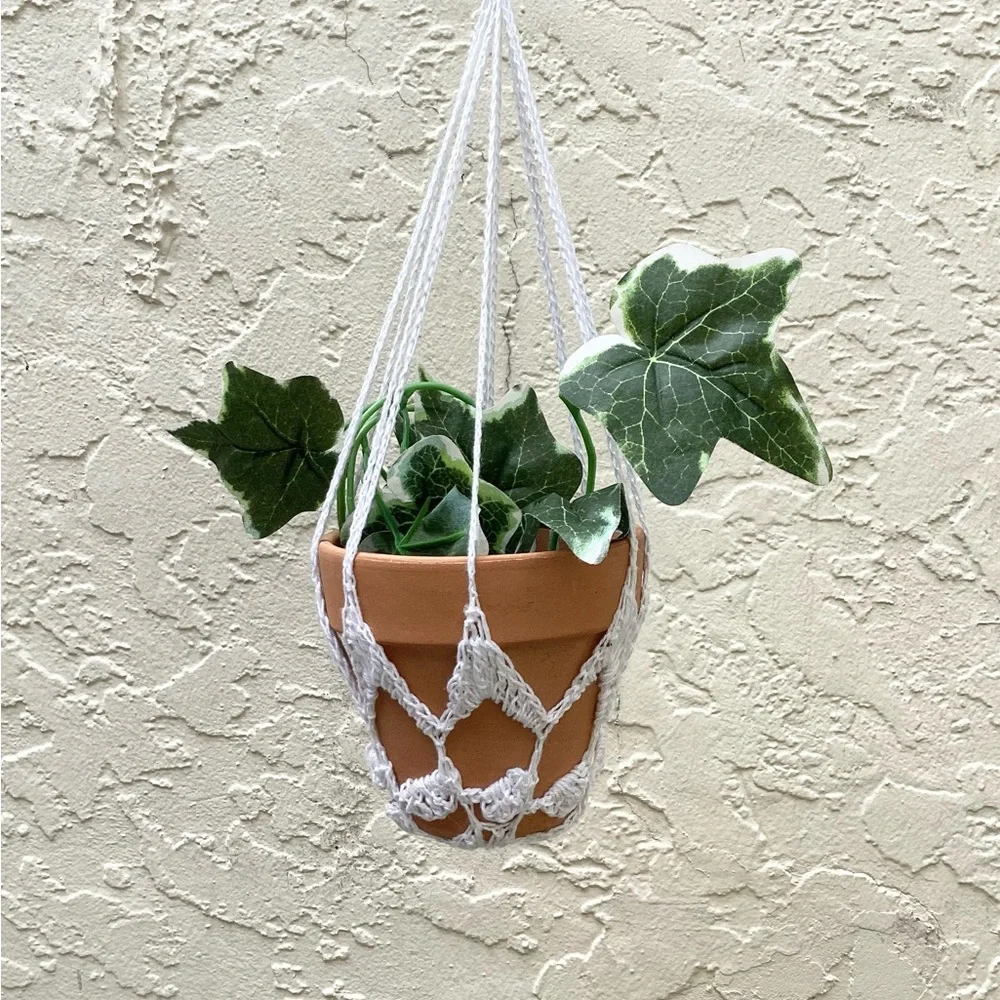 Plant Hanger Mini Hand Crafted White Terrarium Necessity Boho Dorm Botanical